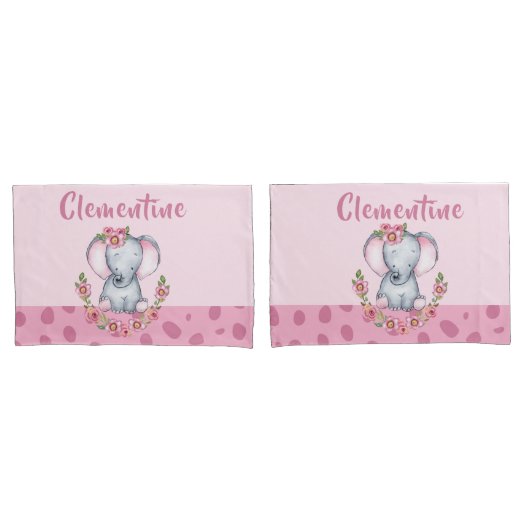 Charmant-PInk Floral Animal Print Kussensloop (Voorkant-Set)