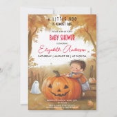 Charmant pompoen Halloween Baby shower Kaart (Voorkant)