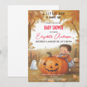 Charmant pompoen Halloween Baby shower Kaart (Voorkant / Achterkant)