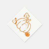 Charmant pompoen ontwerp servet (Hoek)