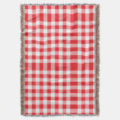 Charmant Red Gingham Check Patroon Deken (Voorkant Verticaal)