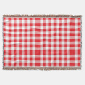 Charmant Red Gingham Check Patroon Deken (Voorkant)