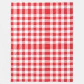 Charmant Red Gingham Check Patroon Fleece Deken (Voorkant)