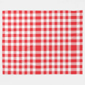 Charmant Red Gingham Check Patroon Fleece Deken (Voorkant (Horizontaal))