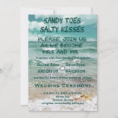 Charmant Reizen Strand Bestemming Starfish Bruilof Kaart (Voorkant)