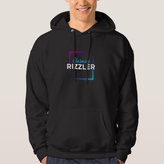 Charmant Rizzler Kleurrijk Geometrisch Ontwerp Hoodie (Voorkant)