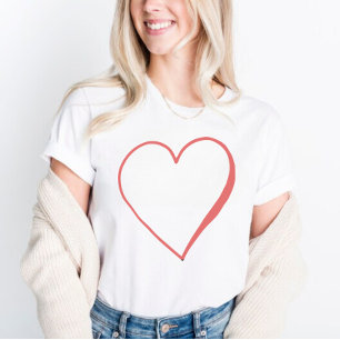 Charmant rood hart T-shirt voor Valentijnsdag