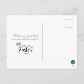 Charmant Roos Tuin Bunny Easter Feestdagenkaart (Achterkant)