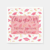 Charmant roze Afstuderen Servet (Voorkant)