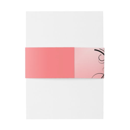 Charmant roze bruiloft uitnodigingen wikkel (Achterkant Voorbeeld)