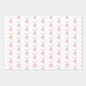 Charmant roze konijn, ballonnen, sterren inpakpapier vel (Voorkant)