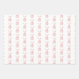 Charmant roze konijn, ballonnen, sterren inpakpapier vel