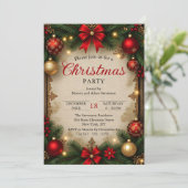 Charmant  rustiek kerstfeest kaart (Staand voorkant)