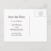 Charmant rustiek paard Save the Date Briefkaart (Achterkant)