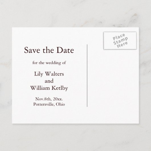 Charmant rustiek paard Save the Date Briefkaart (Achterkant)