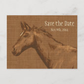 Charmant rustiek paard Save the Date Briefkaart (Voorkant)