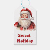 Charmant Santa cadeau label voor feestelijke juich Cadeaulabel (Voorkant)