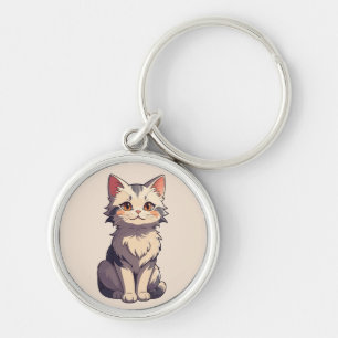 Charmant Schattige Kat ontwerp Sleutelhanger