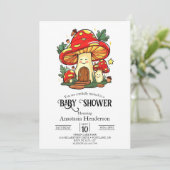 Charmant Schattige Paddestoel Baby shower Kaart (Staand voorkant)