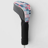 Charmant Schattige patchwork ontwerp Golfheadcover (Schuin)