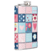 Charmant Schattige patchwork ontwerp Heupfles (Rechts)