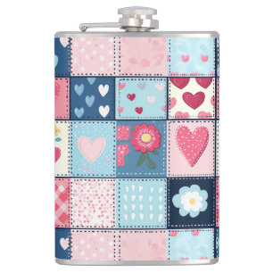 Charmant Schattige patchwork ontwerp Heupfles