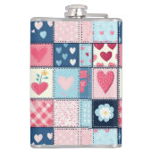 Charmant Schattige patchwork ontwerp Heupfles (Achterkant)