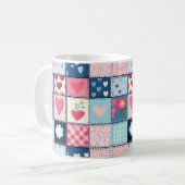 Charmant Schattige patchwork ontwerp Koffiemok (Voorkant links)