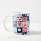 Charmant Schattige patchwork ontwerp Koffiemok (Links)