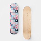 Charmant Schattige patchwork ontwerp Persoonlijk Skateboard (Voorkant)