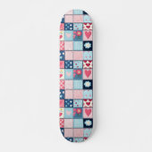 Charmant Schattige patchwork ontwerp Persoonlijk Skateboard (Voorkant)