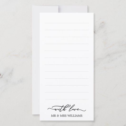 Charmant script Bedankt 2 trouwfoto's (Achterkant)