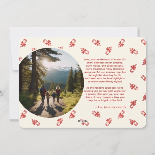 Charmant script kerstvakantie twee foto kaart (Achterkant)