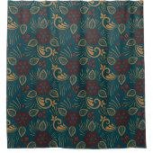 Charmant sierbloemen ontwerp douchegordijn (Voorkant)