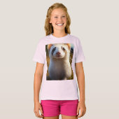 Charmant Silver Ferret Kinder 'Basic T-shirt (Voorkant volledig)
