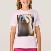 Charmant Silver Ferret Kinder 'Basic T-shirt (Voorkant)