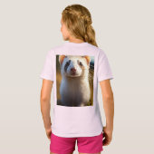 Charmant Silver Ferret Kinder 'Basic T-shirt (Achterkant volledig)