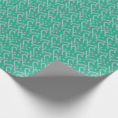 Charmant snoepriet en hartpatroon cadeaupapier (Hoek)