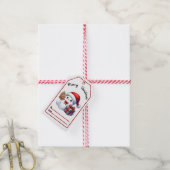 Charmant spook Xmas label met lekkernijen Cadeaulabel (Met Touw)