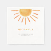 Charmant Sunshine verjaardagspapier servet elke le (Voorkant)