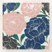 Charmant trendy bloemen Onderzetter (Voorkant)