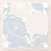 Charmant trendy bloemen Onderzetter (Achterkant)