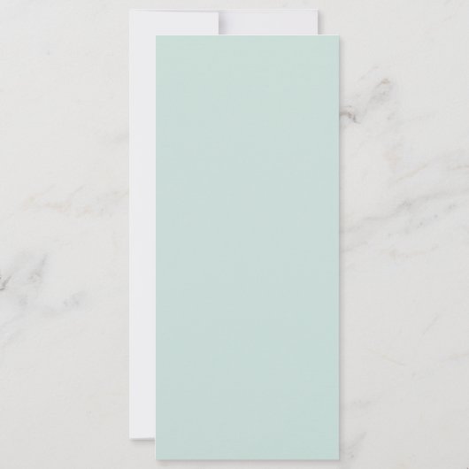 Charmant Tropisch Bloemen Groen Diner Menu Kaart (Achterkant)