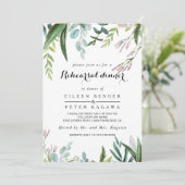 Charmant Tropisch Bloemen Groen repetitie diner Kaart (Staand voorkant)