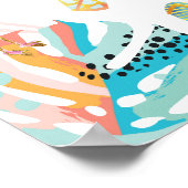 Charmant tropisch thema geschenken teken poster (Hoek)