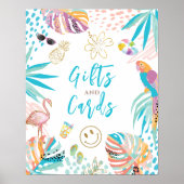 Charmant tropisch thema geschenken teken poster (Voorkant)