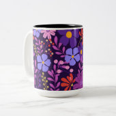 Charmant tropisch tweekleurige koffiemok (Voorkant links)