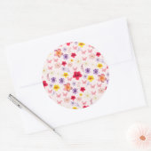 Charmant Tuin Papier Bord Ronde Sticker (Envelop)