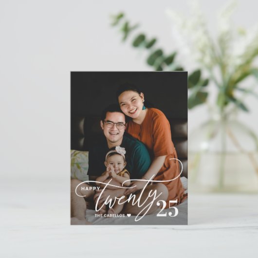 Charmant Twenty Happy New Year Photo Briefkaart (Staand voorkant)