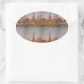 Charmant uit Parijs met liefde J'aime Paris Design Ovale Sticker (Tas)